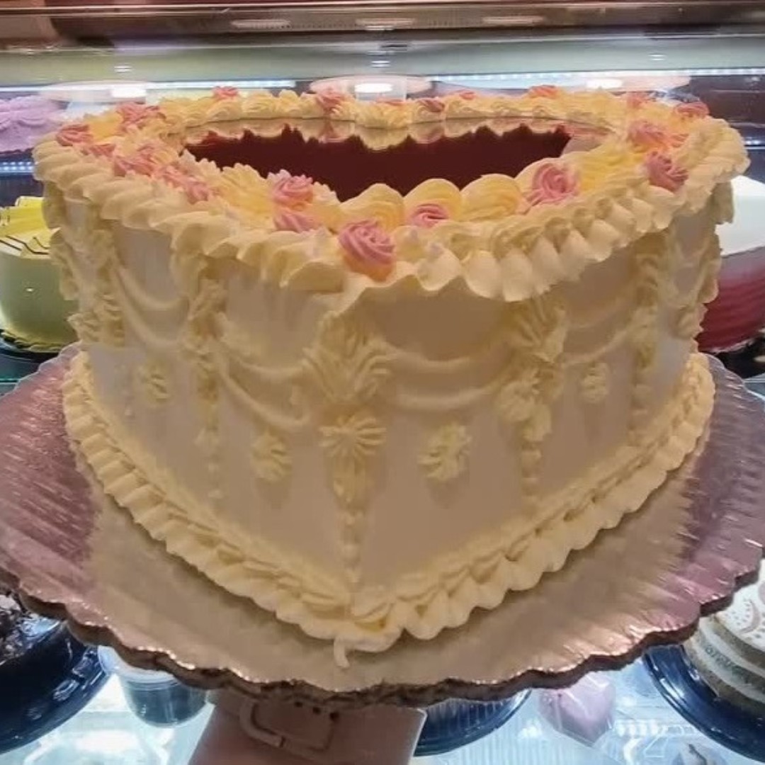 Pastel senfie corazon